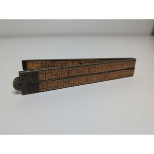 Stanley No 62 Brass Bound Boxwood Rule Ruler 24 Inch